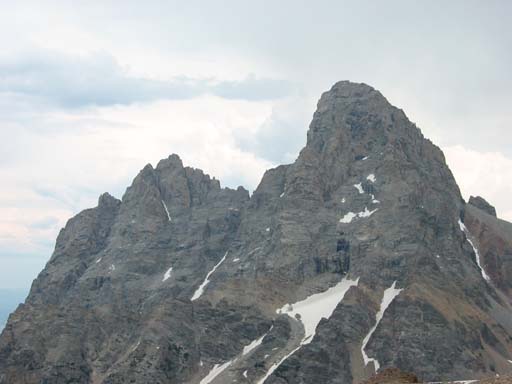 View of the rocky top portion of the Grand Teton